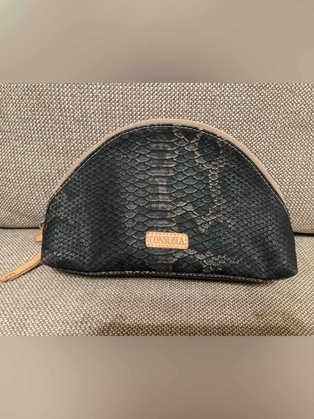 Consuela Rattler Large Cosmetic Pouch